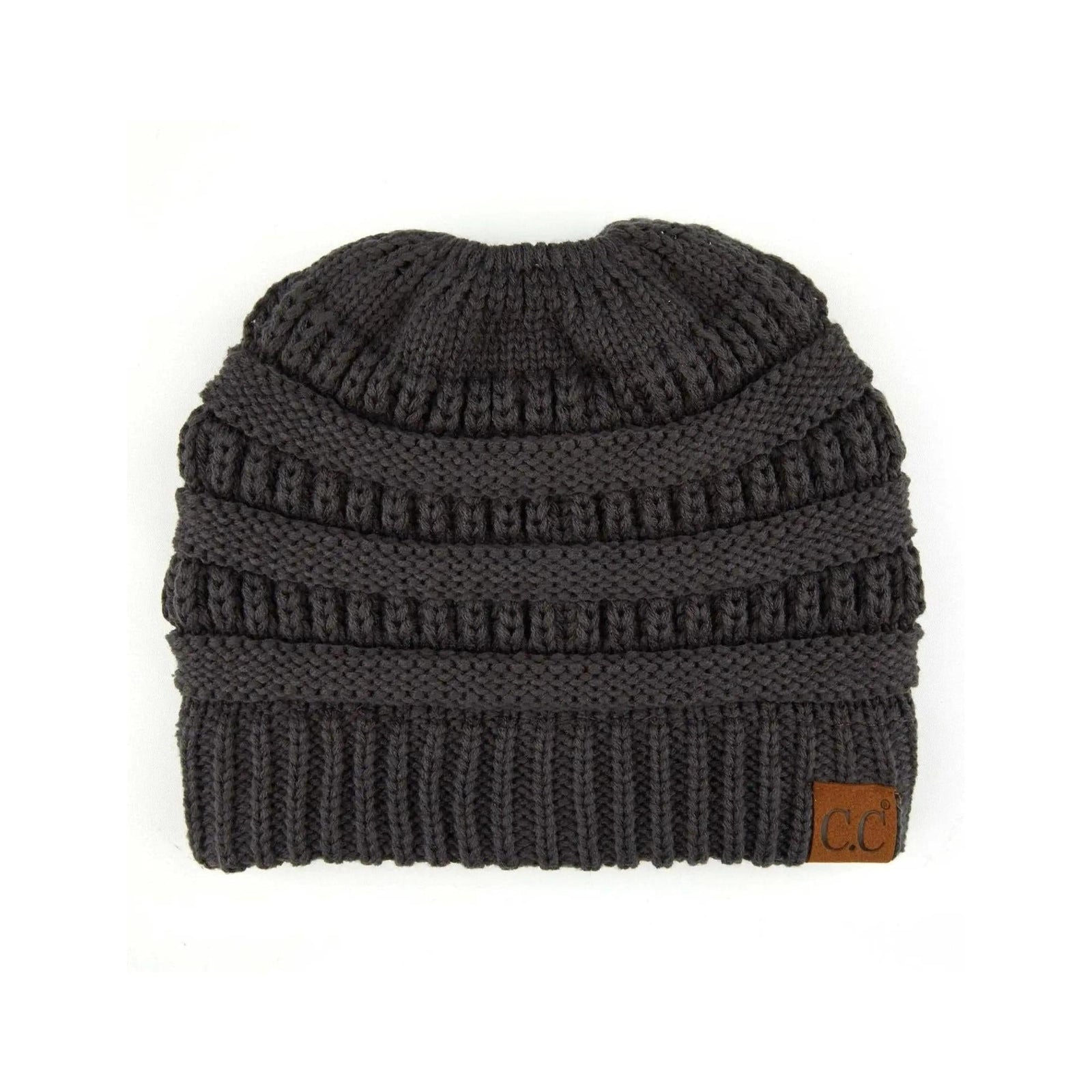 CC Messy Bun Adults and Kids Ponytail Beanies Hats - Truly Contagious