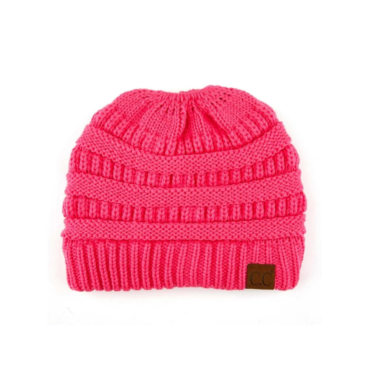 CC Messy Bun Adults and Kids Ponytail Beanies Hats - Truly Contagious