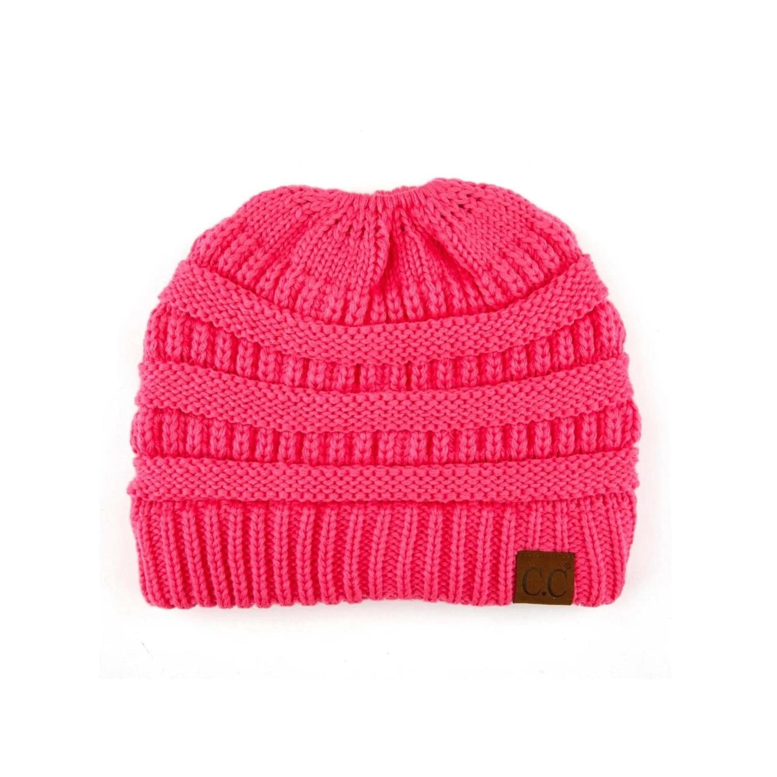 CC Messy Bun Adults and Kids Ponytail Beanies Hats - Truly Contagious