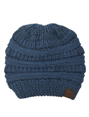 CC Messy Bun/Pony Metallic Beanie - Truly Contagious