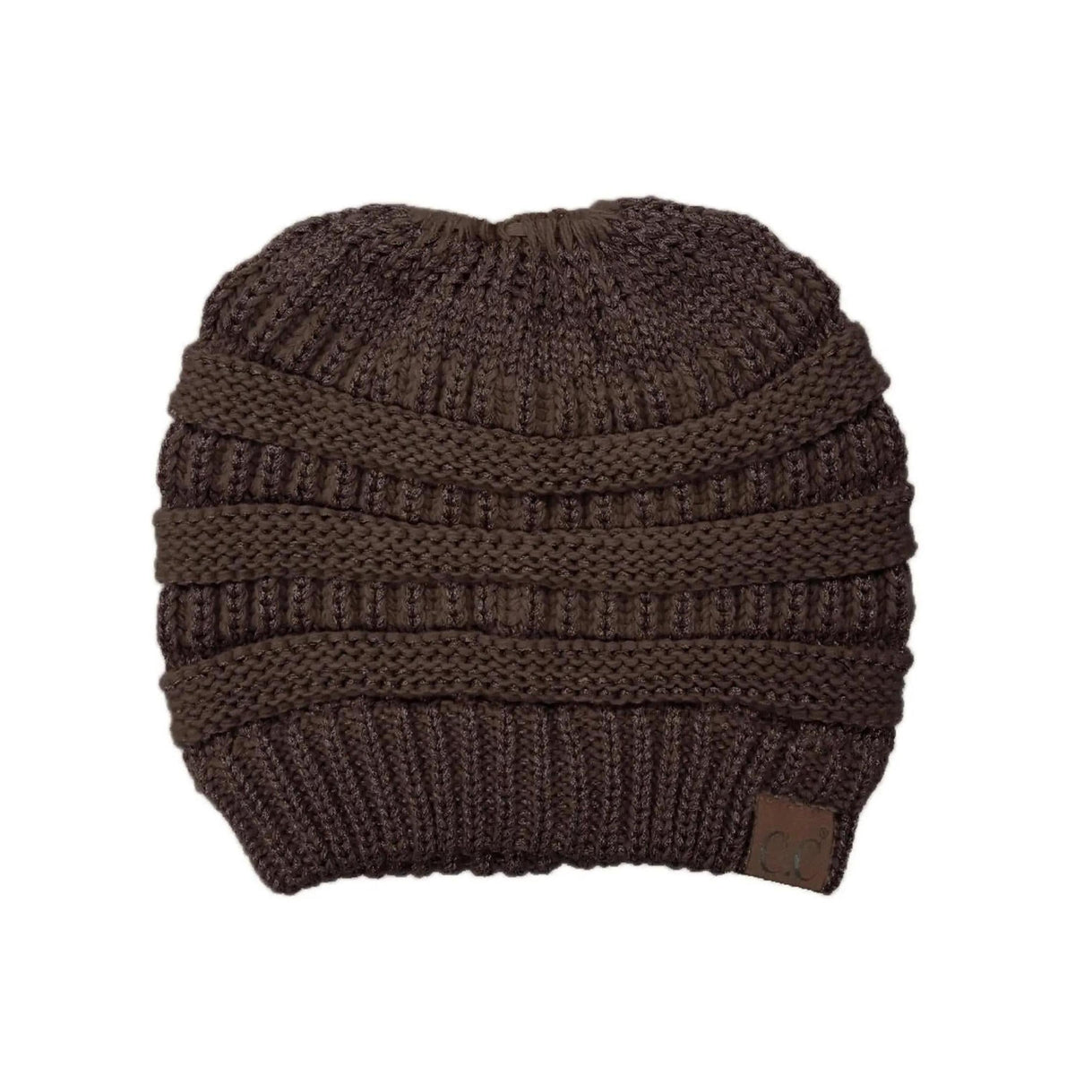 CC Messy Bun/Pony Metallic Beanie - Truly Contagious