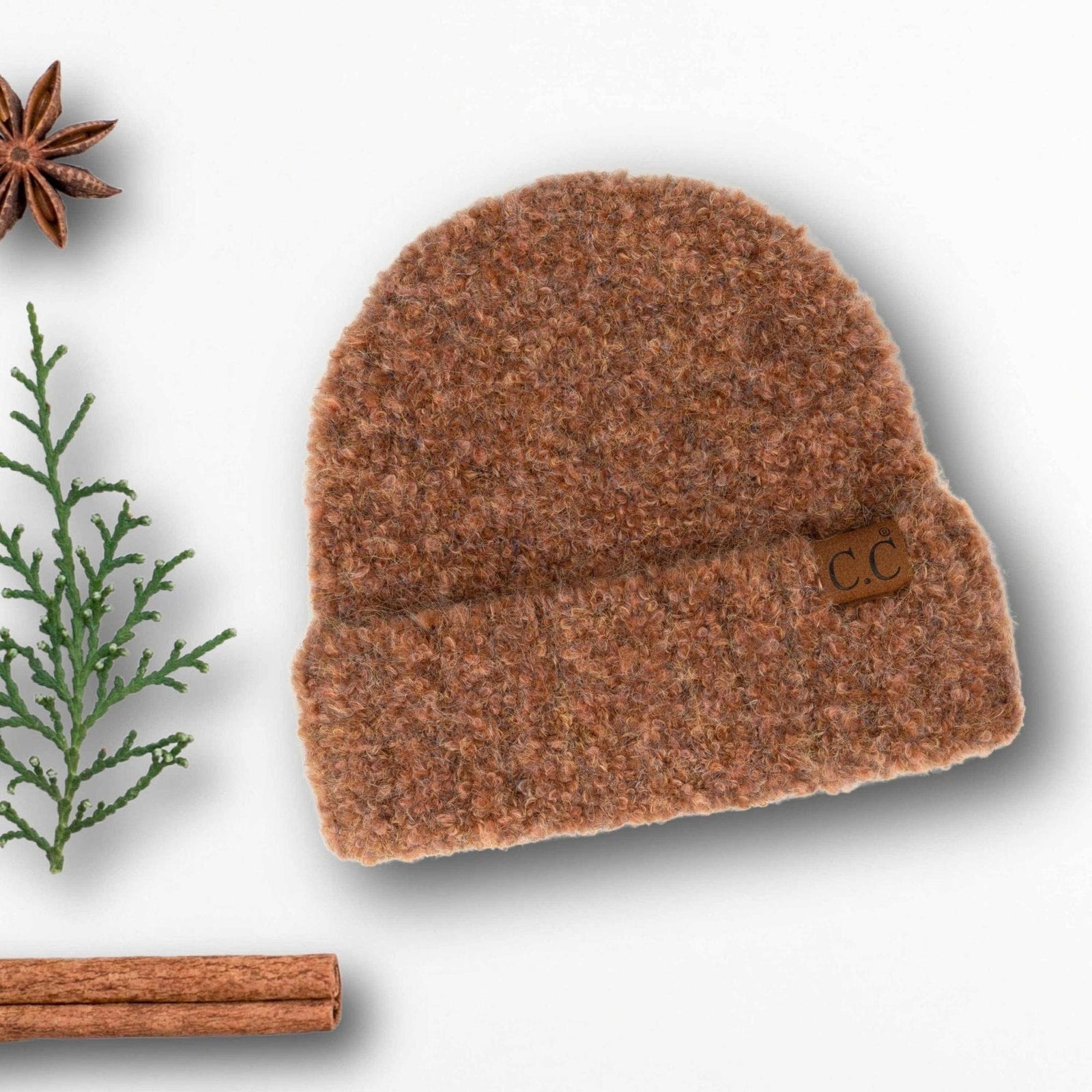 CC Mixed Boucle Cuff Beanie - Truly Contagious