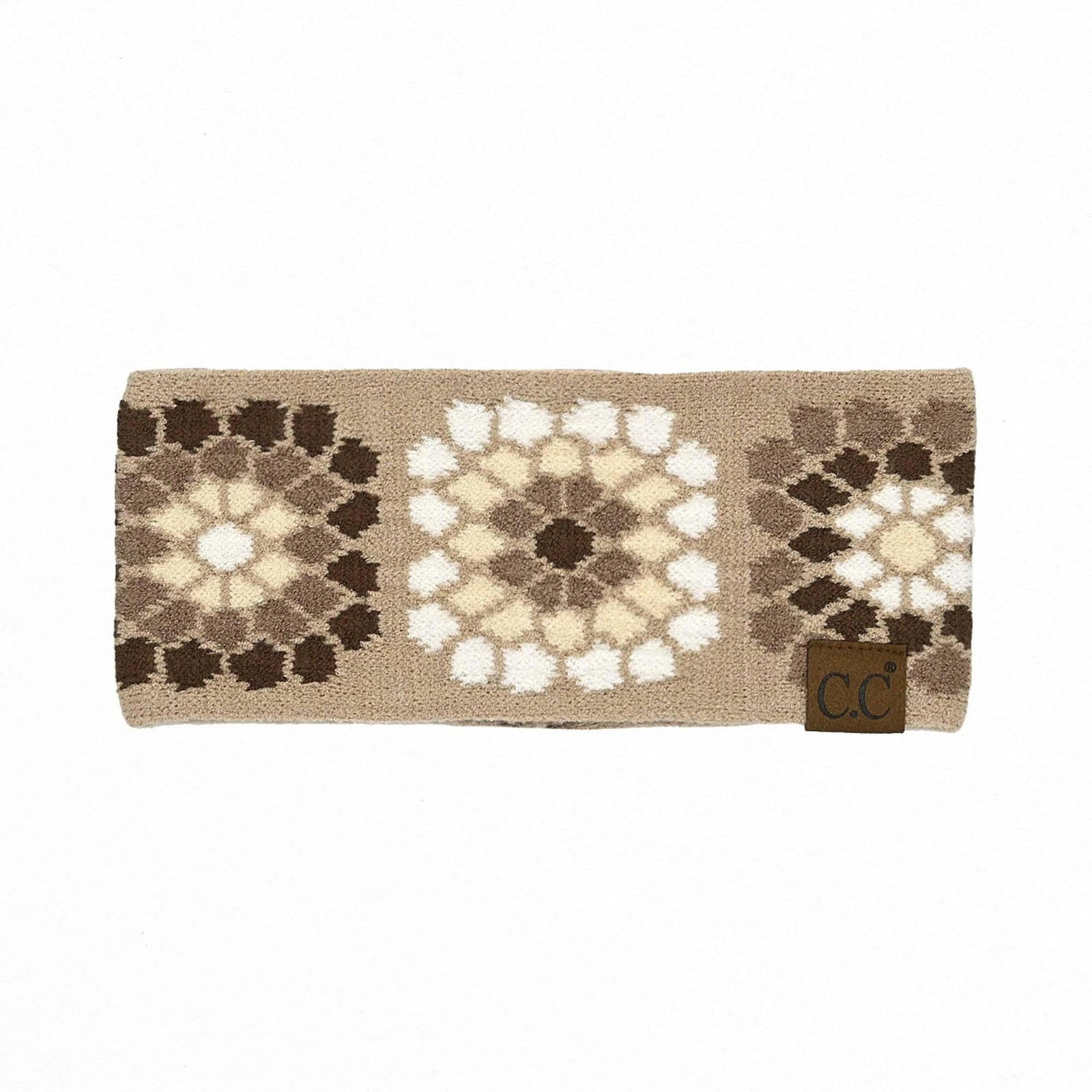 CC Multi - Color Flower Crochet Printed Pattern Head Wrap - Truly Contagious