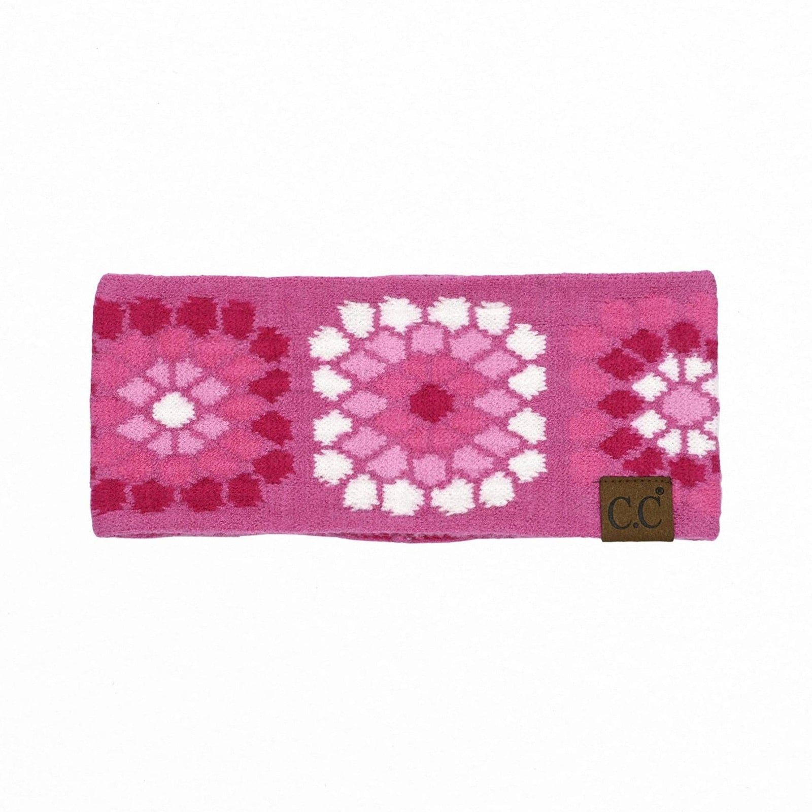 CC Multi - Color Flower Crochet Printed Pattern Head Wrap - Truly Contagious