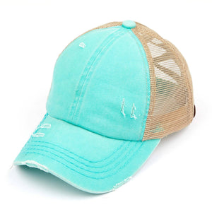 CC Multi - Level Criss Cross Kids and Adult Women's Baseball Ponytail Cap Hat - Truly Contagious