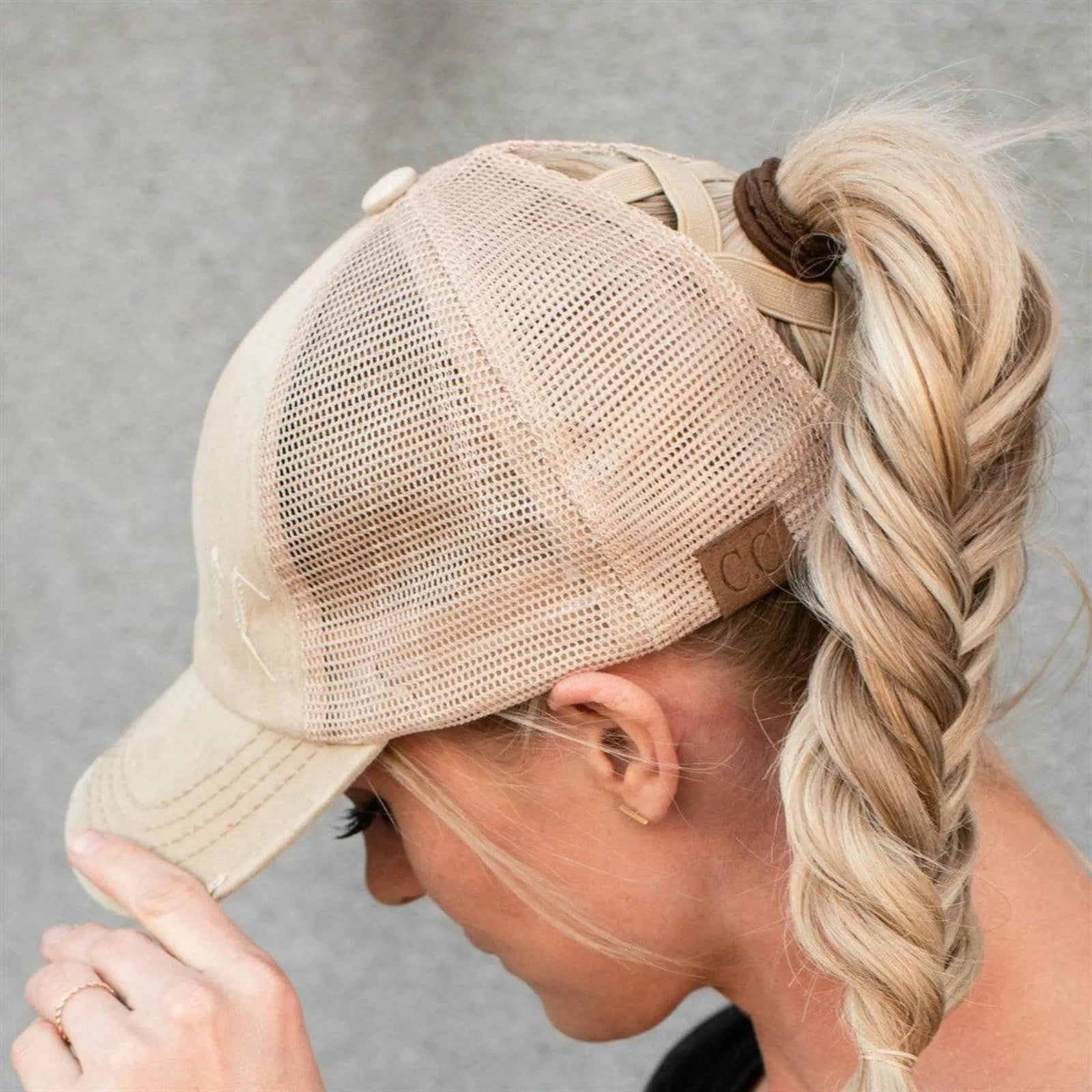 CC Multi - Level Criss Cross Women's Baseball Ponytail Cap Hat - Truly Contagious