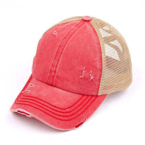 CC Multi - Level Criss Cross Women's Baseball Ponytail Cap Hat - Truly Contagious