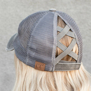 CC Multi - Level Criss Cross Women's Baseball Ponytail Cap Hat - Truly Contagious