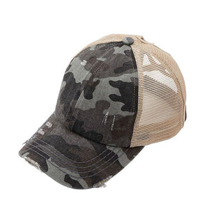 CC Multi - Level Criss Cross Women's Baseball Ponytail Cap Hat - Truly Contagious