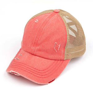 CC Multi - Level Criss Cross Women's Baseball Ponytail Cap Hat - Truly Contagious