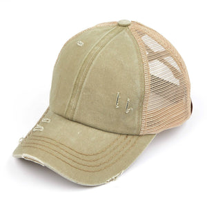 CC Multi - Level Criss Cross Women's Baseball Ponytail Cap Hat - Truly Contagious