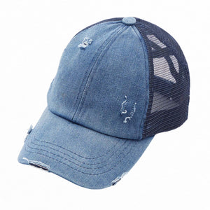 CC Multi - Level Criss Cross Women's Baseball Ponytail Cap Hat - Truly Contagious