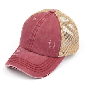 CC Multi - Level Criss Cross Women's Baseball Ponytail Cap Hat - Truly Contagious
