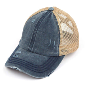CC Multi - Level Criss Cross Women's Baseball Ponytail Cap Hat - Truly Contagious