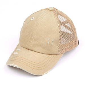 CC Multi - Level Criss Cross Women's Baseball Ponytail Cap Hat - Truly Contagious