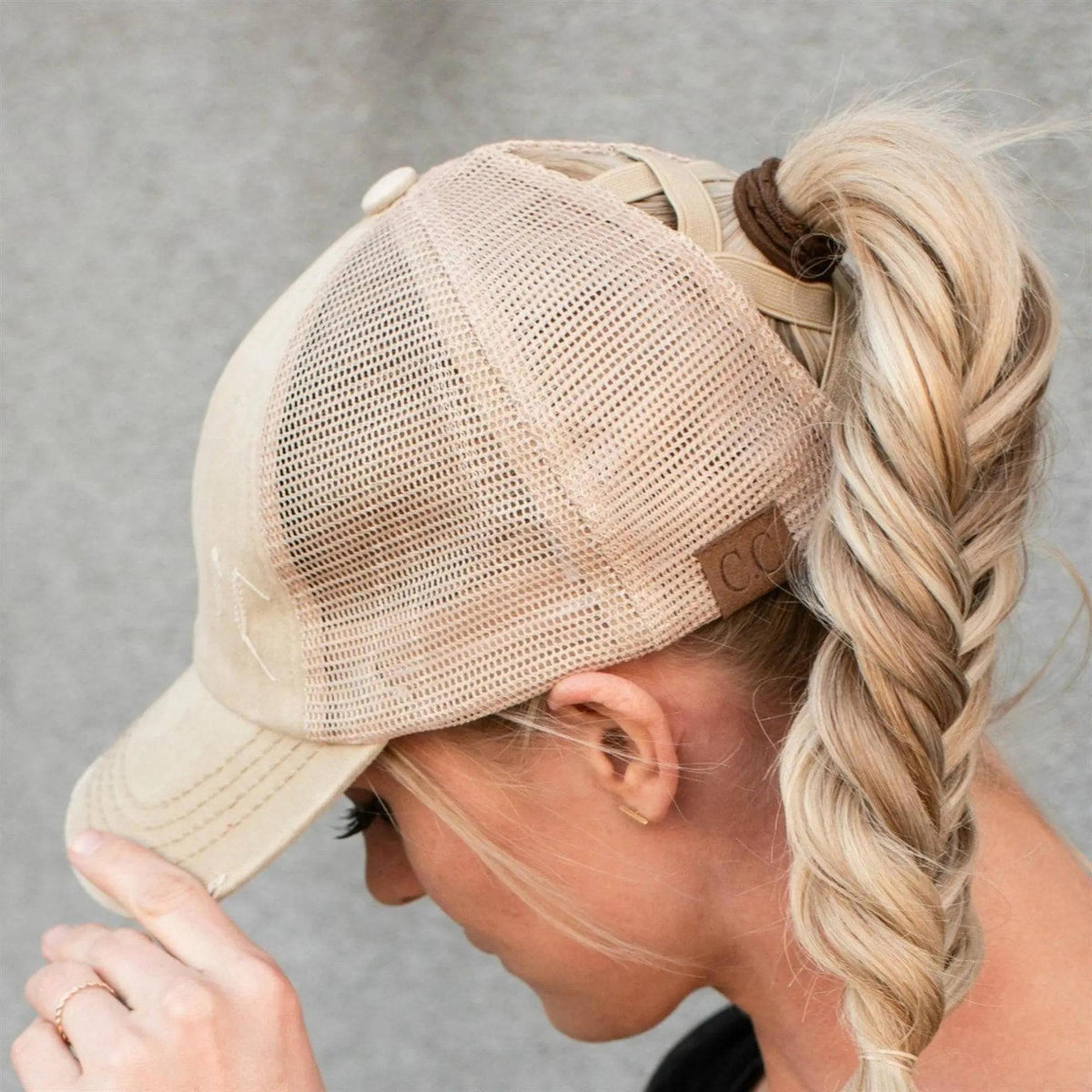 CC Multi - Level Criss Cross Women's Baseball Ponytail Cap Hat - Truly Contagious