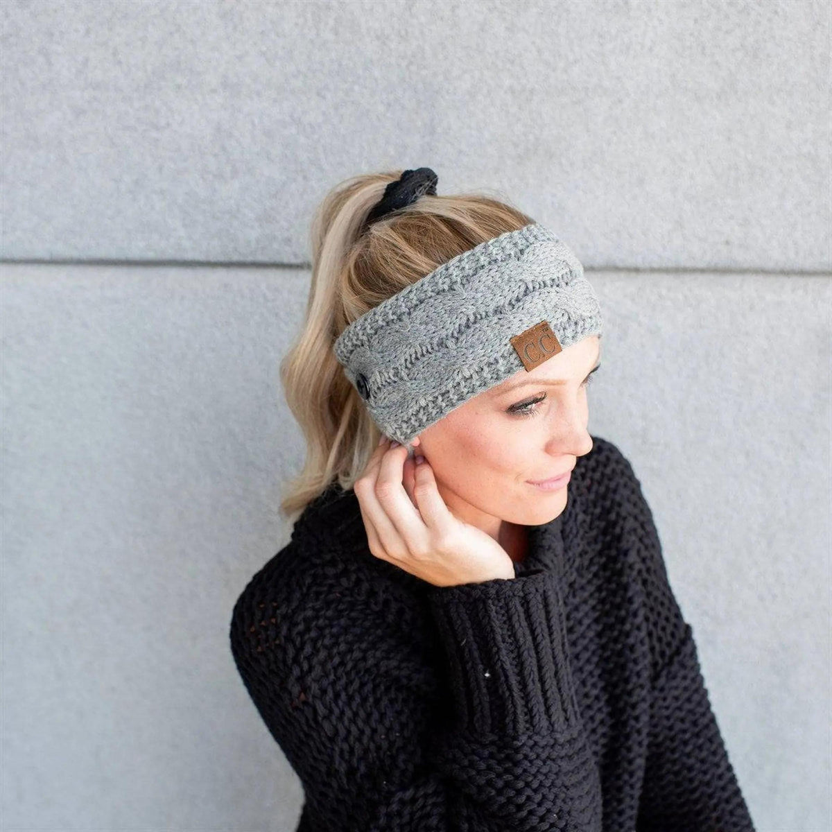 CC Non - Lined Women Head Wrap with Glasses Mask Button Accessories - Truly Contagious