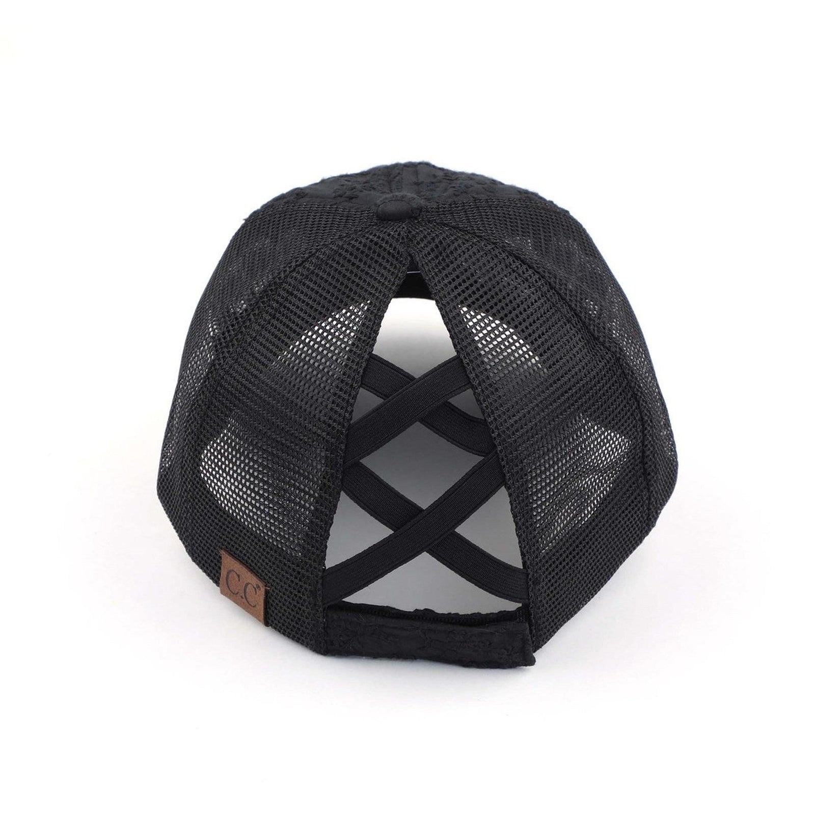 CC Paisley Embroidered Hats Criss Cross Style Women Cap for Ponytails - Truly Contagious