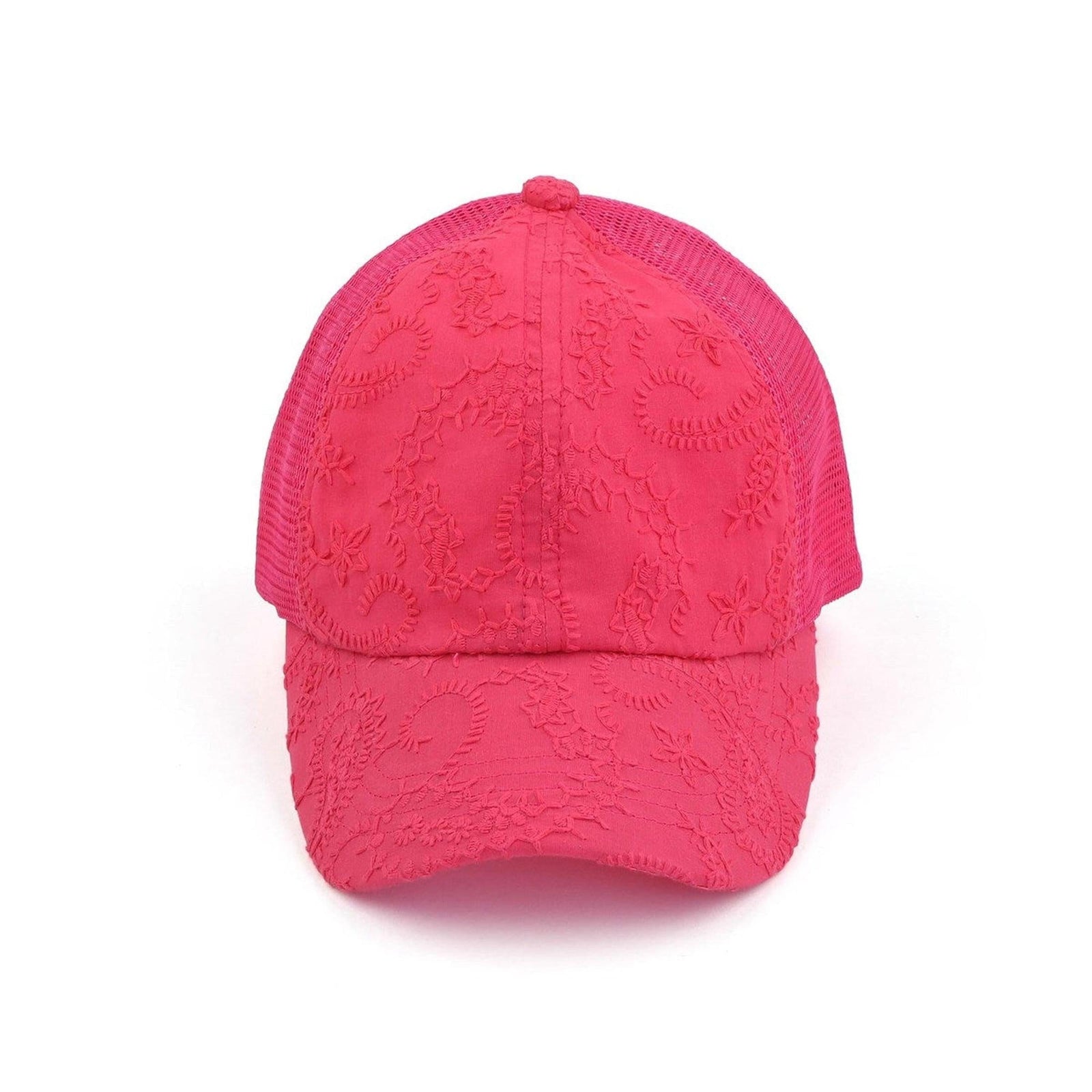 CC Paisley Embroidered Hats Criss Cross Style Women Cap for Ponytails - Truly Contagious