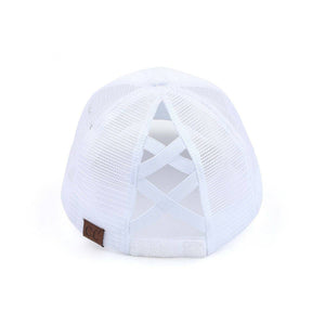 CC Paisley Embroidered Hats Criss Cross Style Women Cap for Ponytails - Truly Contagious