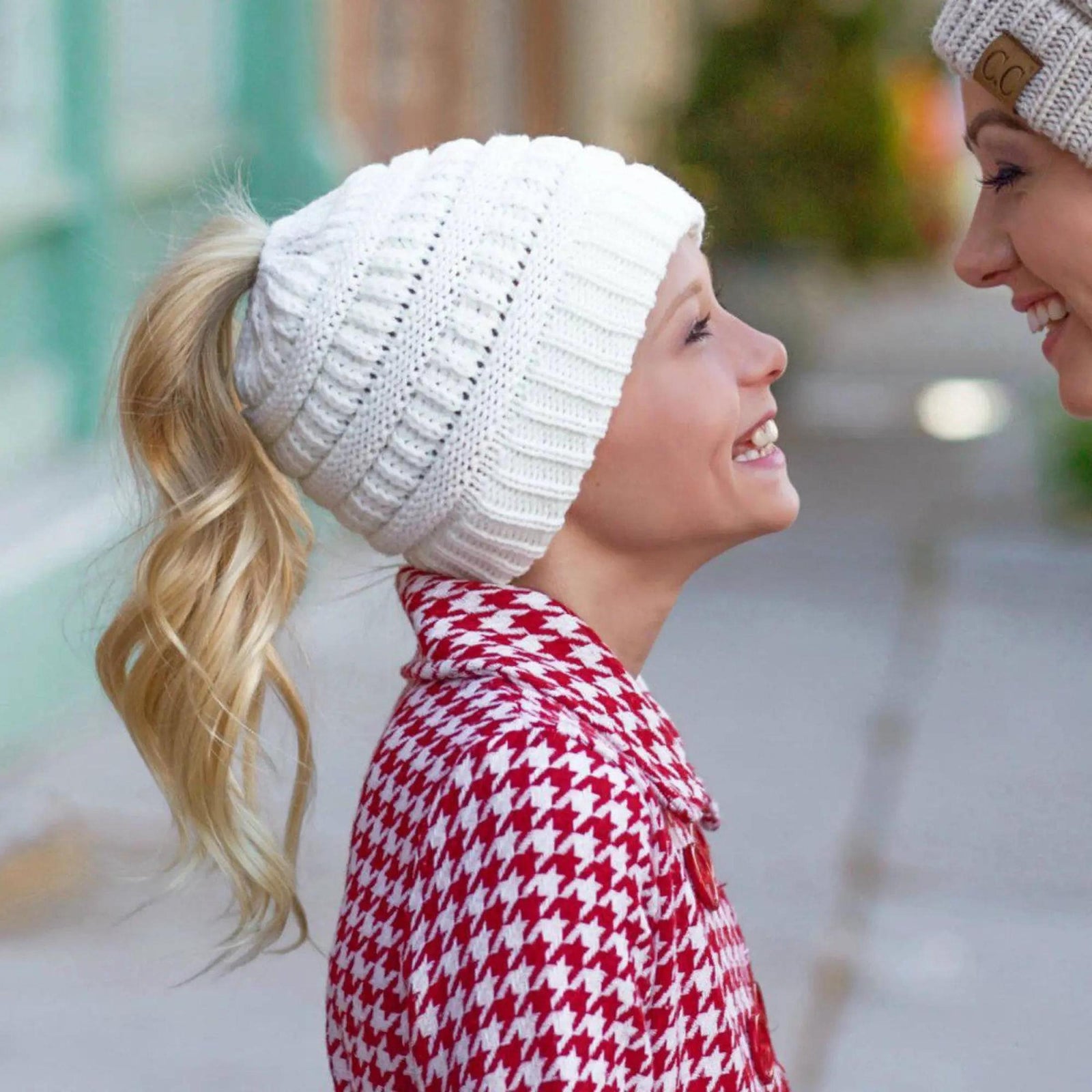 CC Ponytail Messy Bun Youth Kids to Adult Beanies Hats - Truly Contagious