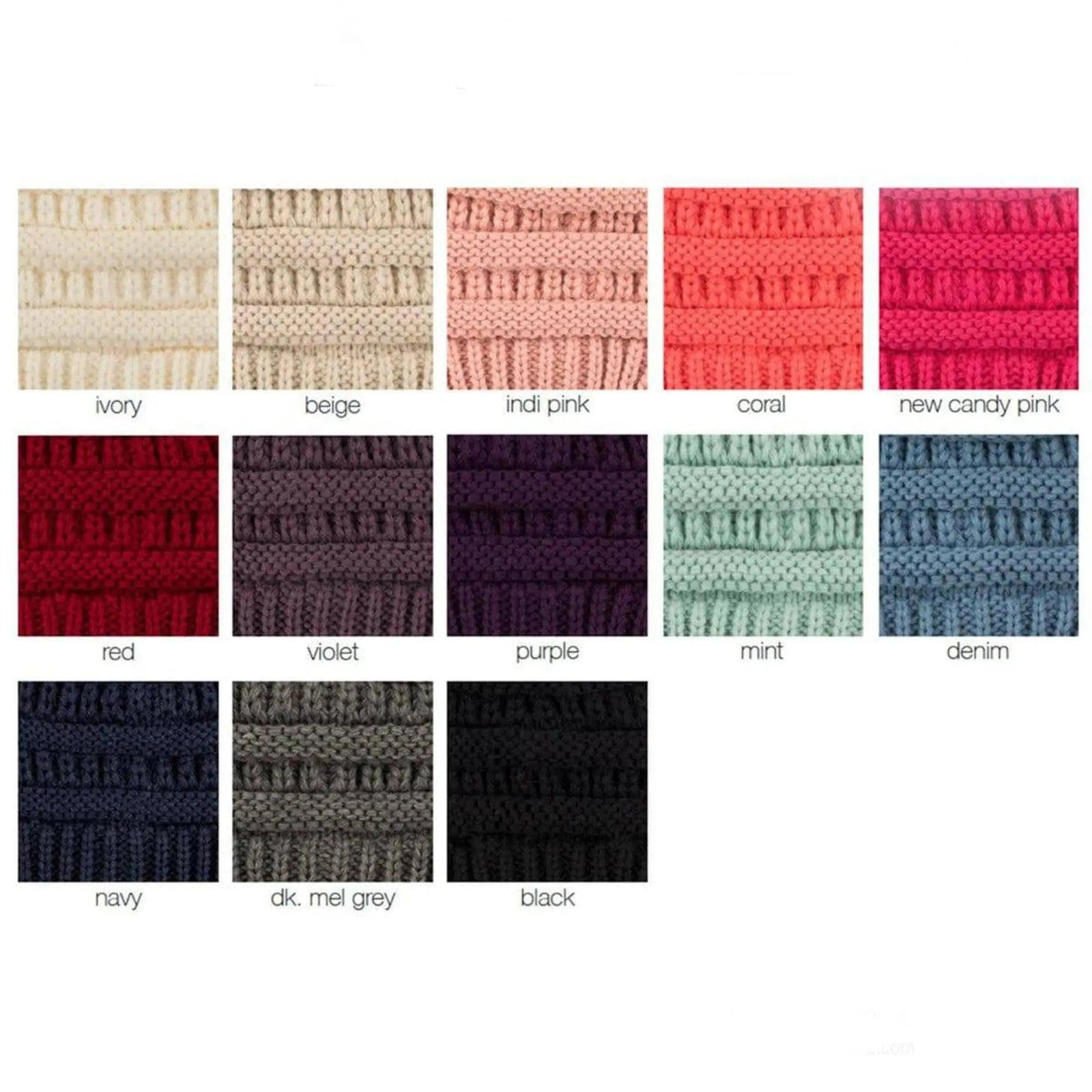 CC Ponytail Messy Bun Youth Kids to Adult Beanies Hats - Truly Contagious