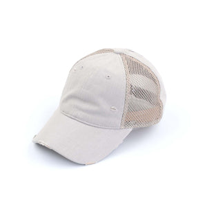 CC Solid Cotton Athleisure Messy Bun Pony Cap Women, Teens and Kids Athletic Hats - Truly Contagious