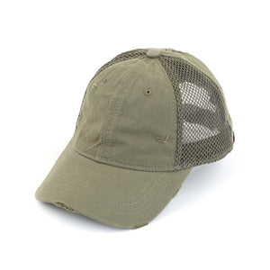 CC Solid Cotton Athleisure Messy Bun Pony Cap Women, Teens and Kids Athletic Hats - Truly Contagious