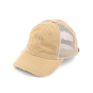 CC Solid Cotton Athleisure Messy Bun Pony Cap Women, Teens and Kids Athletic Hats - Truly Contagious