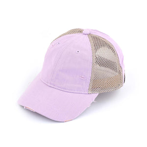 CC Solid Cotton Athleisure Messy Bun Pony Cap Women, Teens and Kids Athletic Hats - Truly Contagious