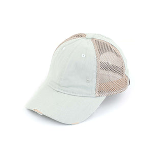CC Solid Cotton Athleisure Messy Bun Pony Cap Women, Teens and Kids Athletic Hats - Truly Contagious