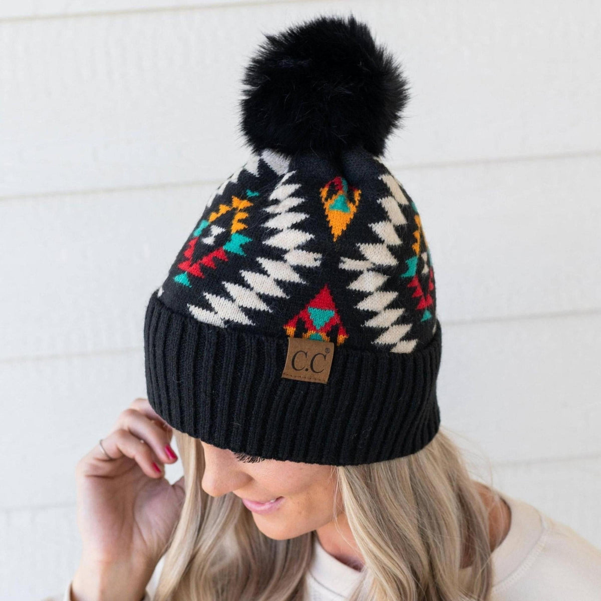 CC South Western Print Beanies Hats - Truly Contagious