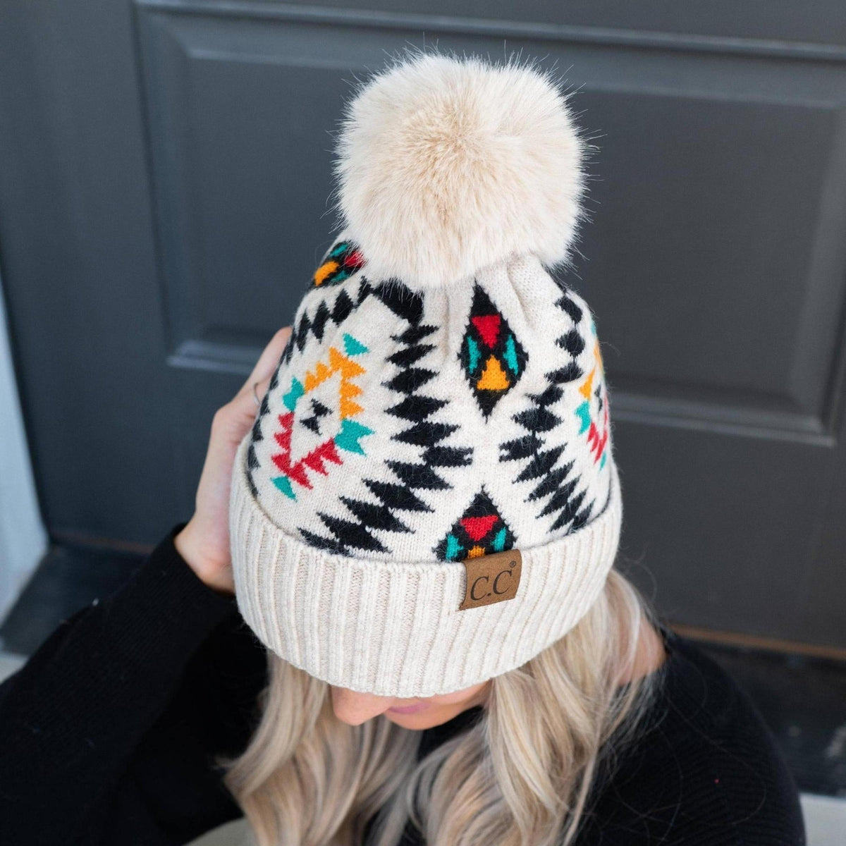 CC South Western Print Beanies Hats - Truly Contagious