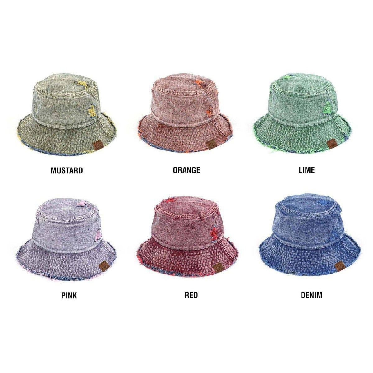 CC Stone Washed Denim Bucket - Truly Contagious