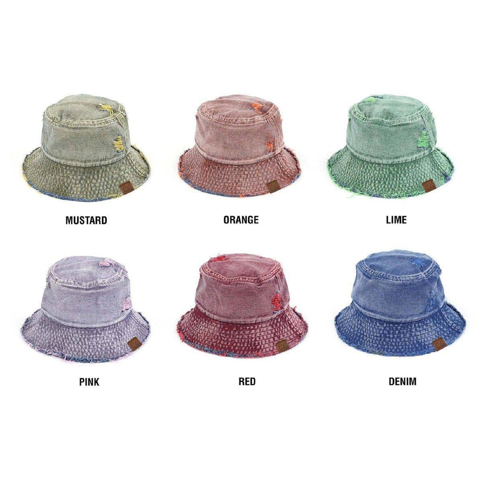 CC Stone Washed Denim Bucket - Truly Contagious