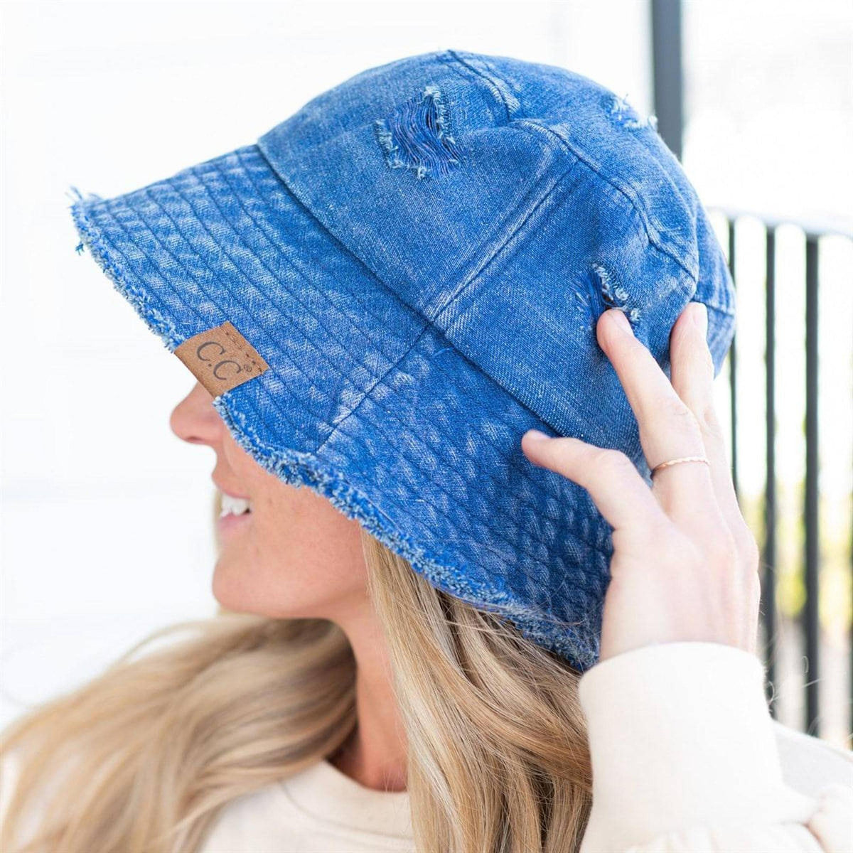 CC Stone Washed Denim Bucket - Truly Contagious