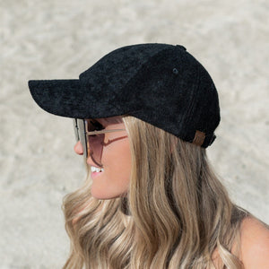 CC Terry Cloth Women Baseball Trucker Cap Low Ponytail Hat - Truly Contagious