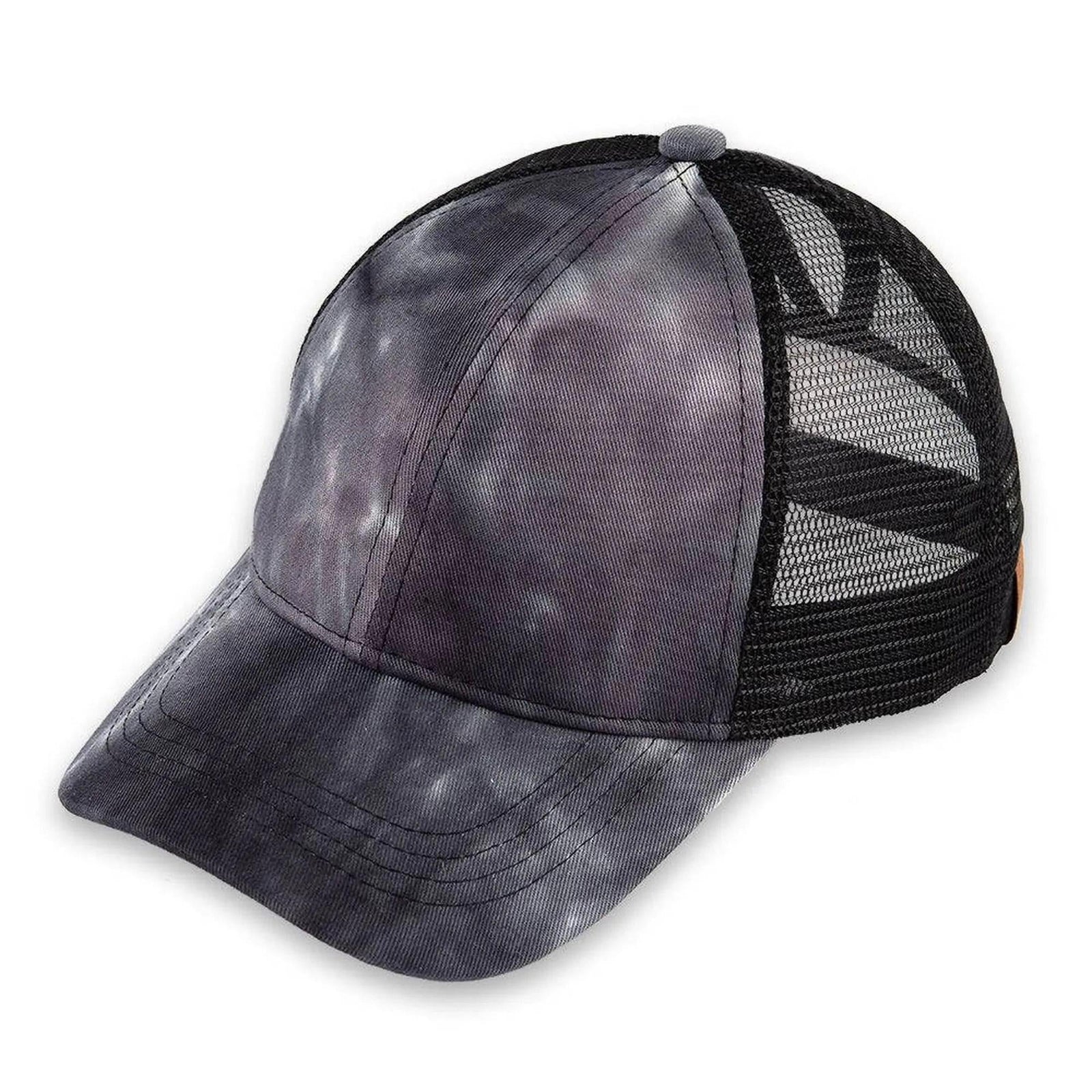 CC Tie - Dye Messy Bun Pony Cap Women, Teens and Kids Trucker Hats - Truly Contagious