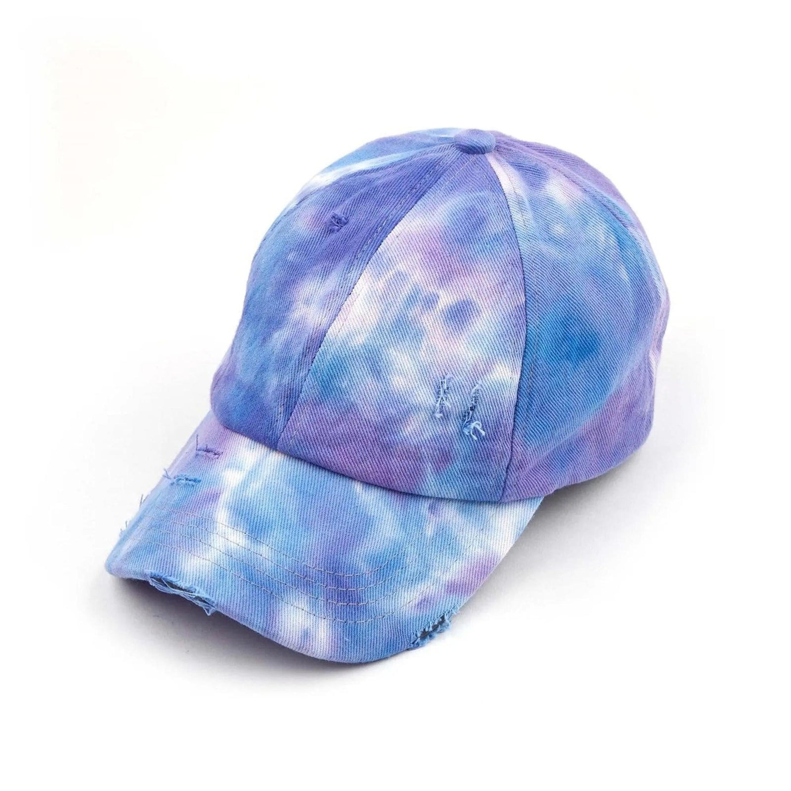 CC Tie - Dye Pony Cap | Criss - Cross Elastic - Truly Contagious