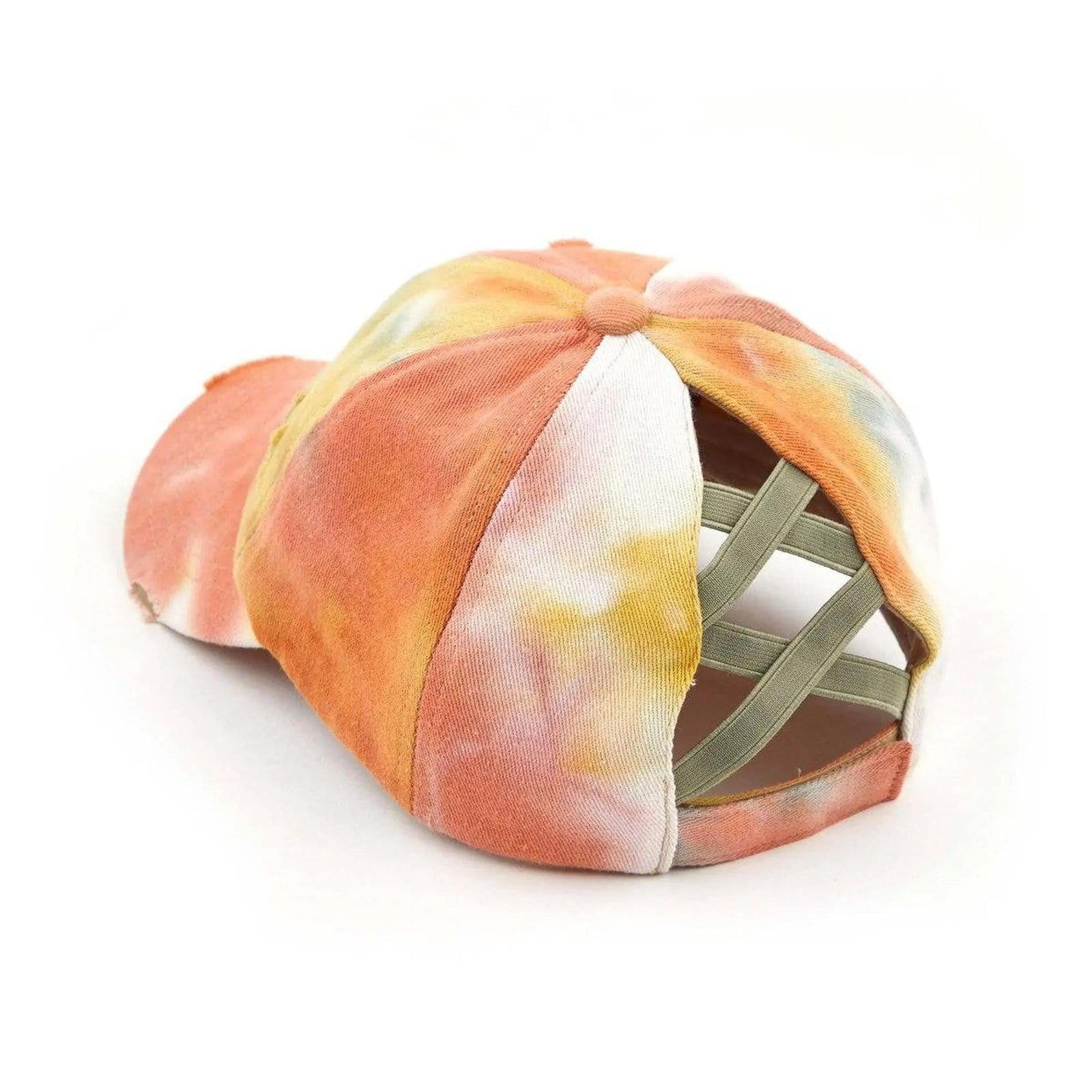 CC Tie - Dye Pony Cap | Criss - Cross Elastic - Truly Contagious