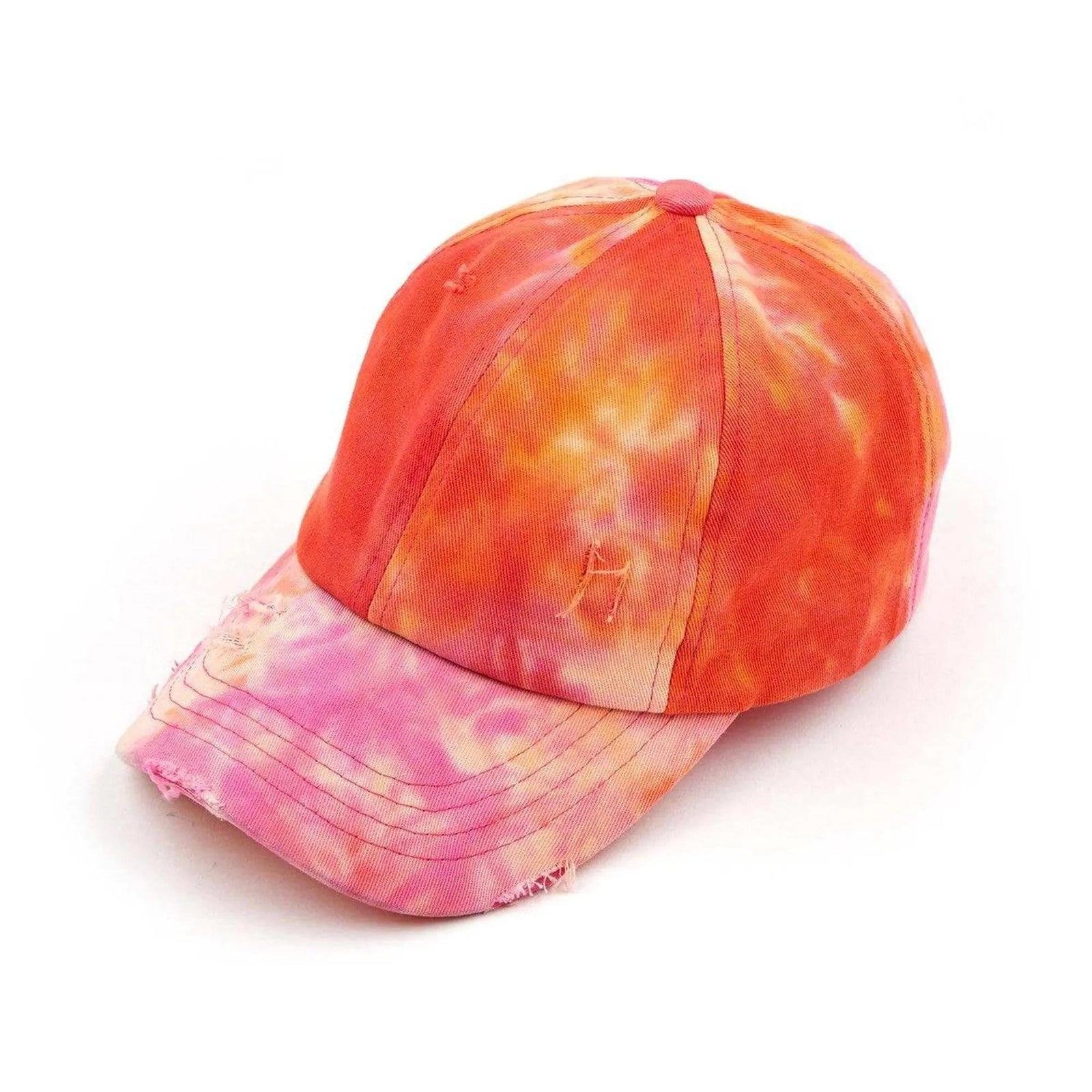 CC Tie - Dye Pony Cap | Criss - Cross Elastic - Truly Contagious