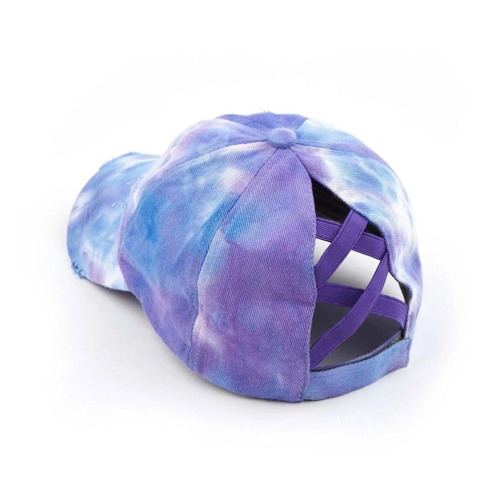 CC Tie - Dye Pony Cap | Criss - Cross Elastic - Truly Contagious
