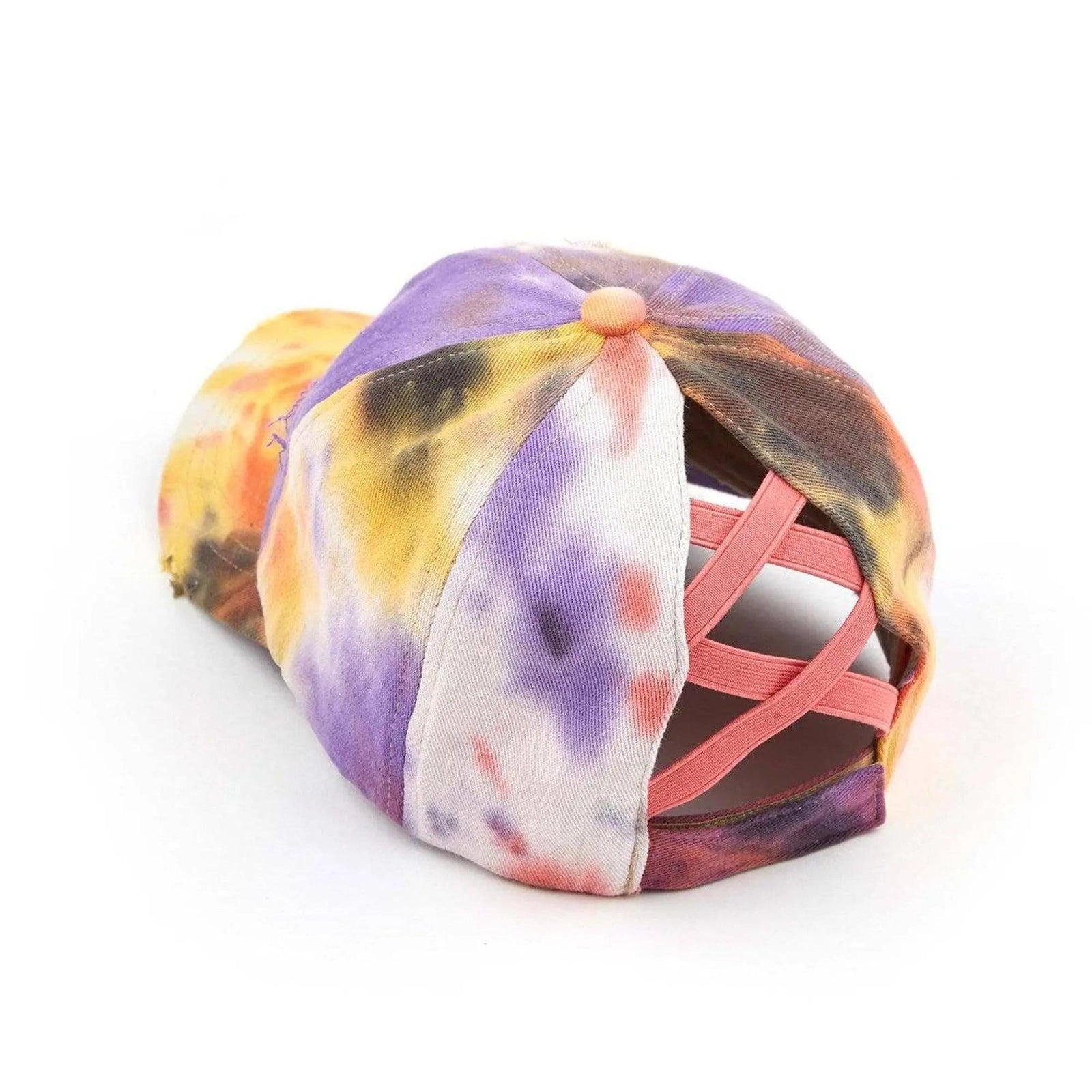 CC Tie - Dye Pony Cap | Criss - Cross Elastic - Truly Contagious