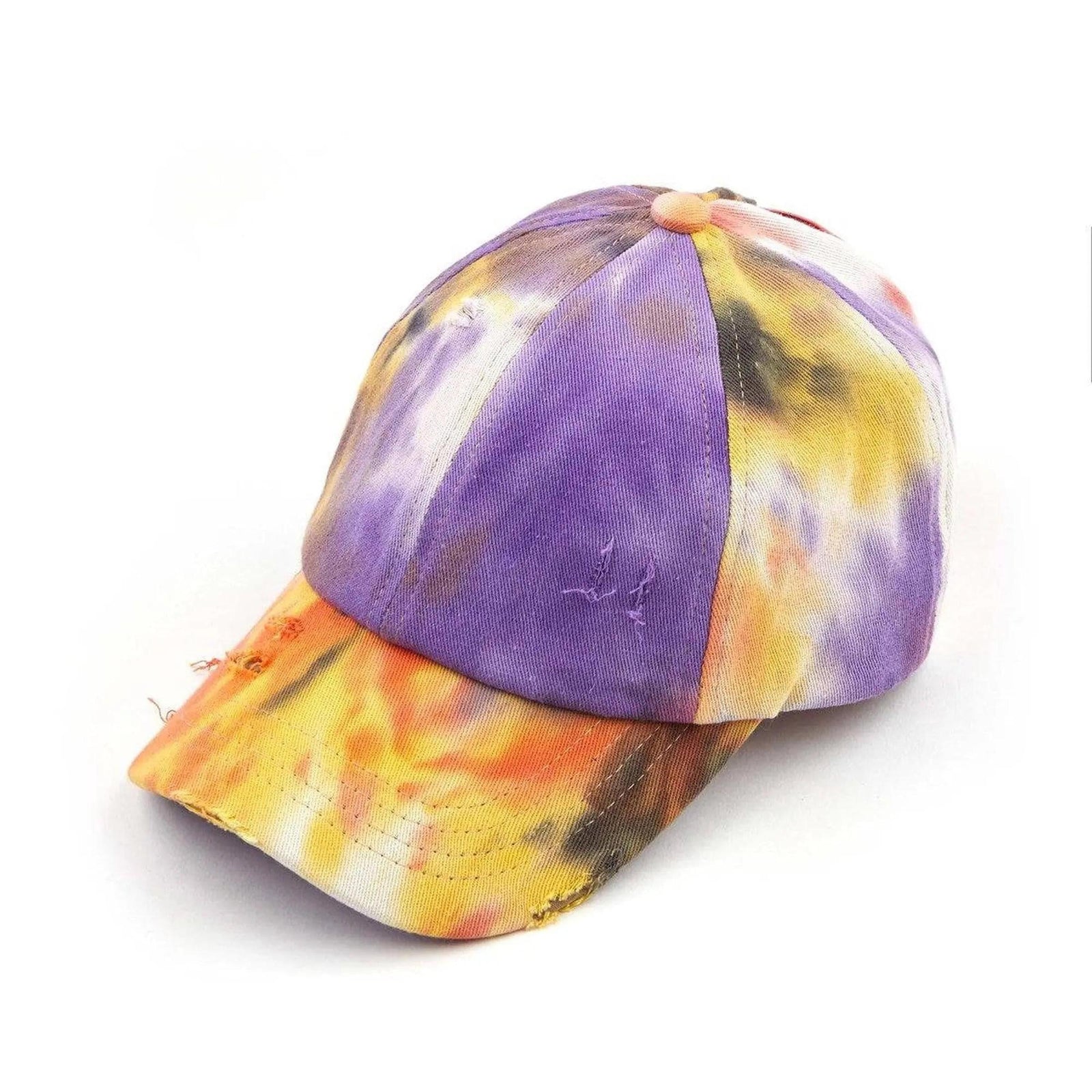 CC Tie - Dye Pony Cap | Criss - Cross Elastic - Truly Contagious