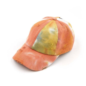 CC Tie - Dye Pony Cap | Criss - Cross Elastic - Truly Contagious