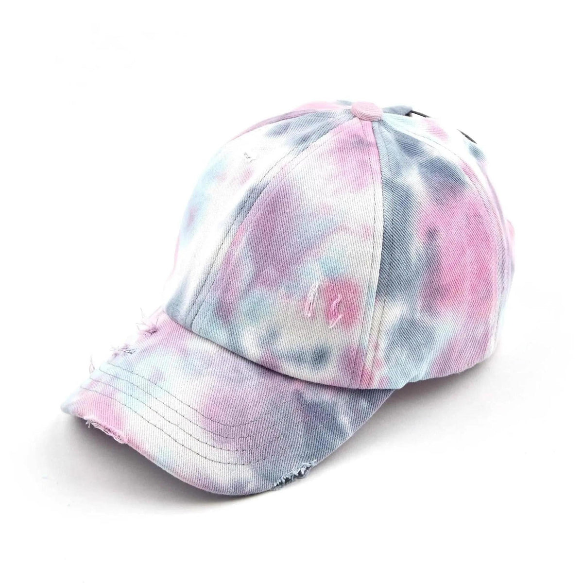 CC Tie - Dye Pony Cap | Criss - Cross Elastic - Truly Contagious