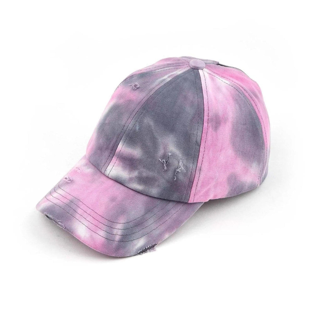 CC Tie - Dye Pony Cap | Criss - Cross Elastic - Truly Contagious