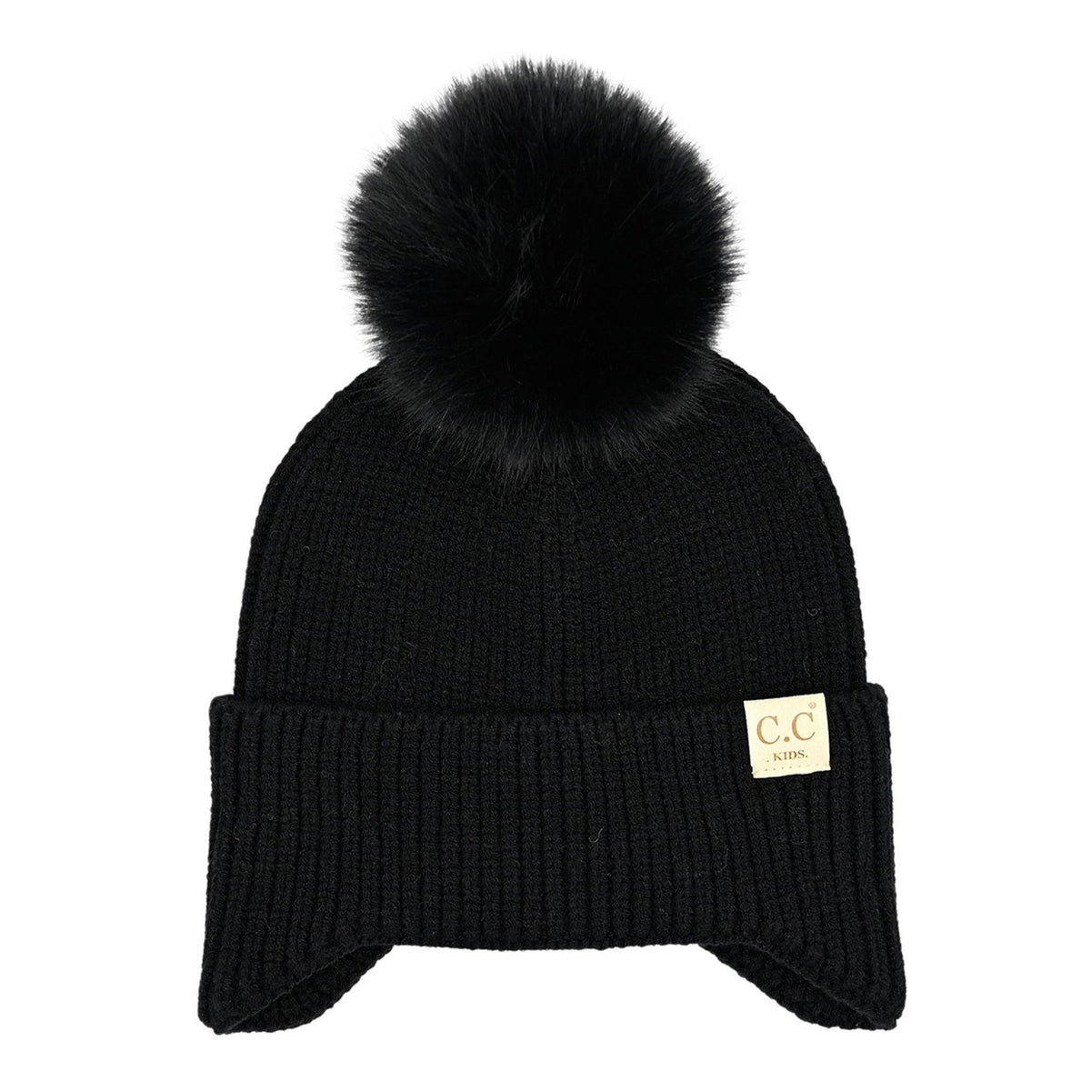 CC Toasty and Warm Pom Ear Flap Kids Beanie - Truly Contagious