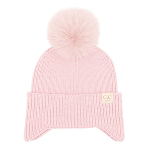 CC Toasty and Warm Pom Ear Flap Kids Beanie - Truly Contagious