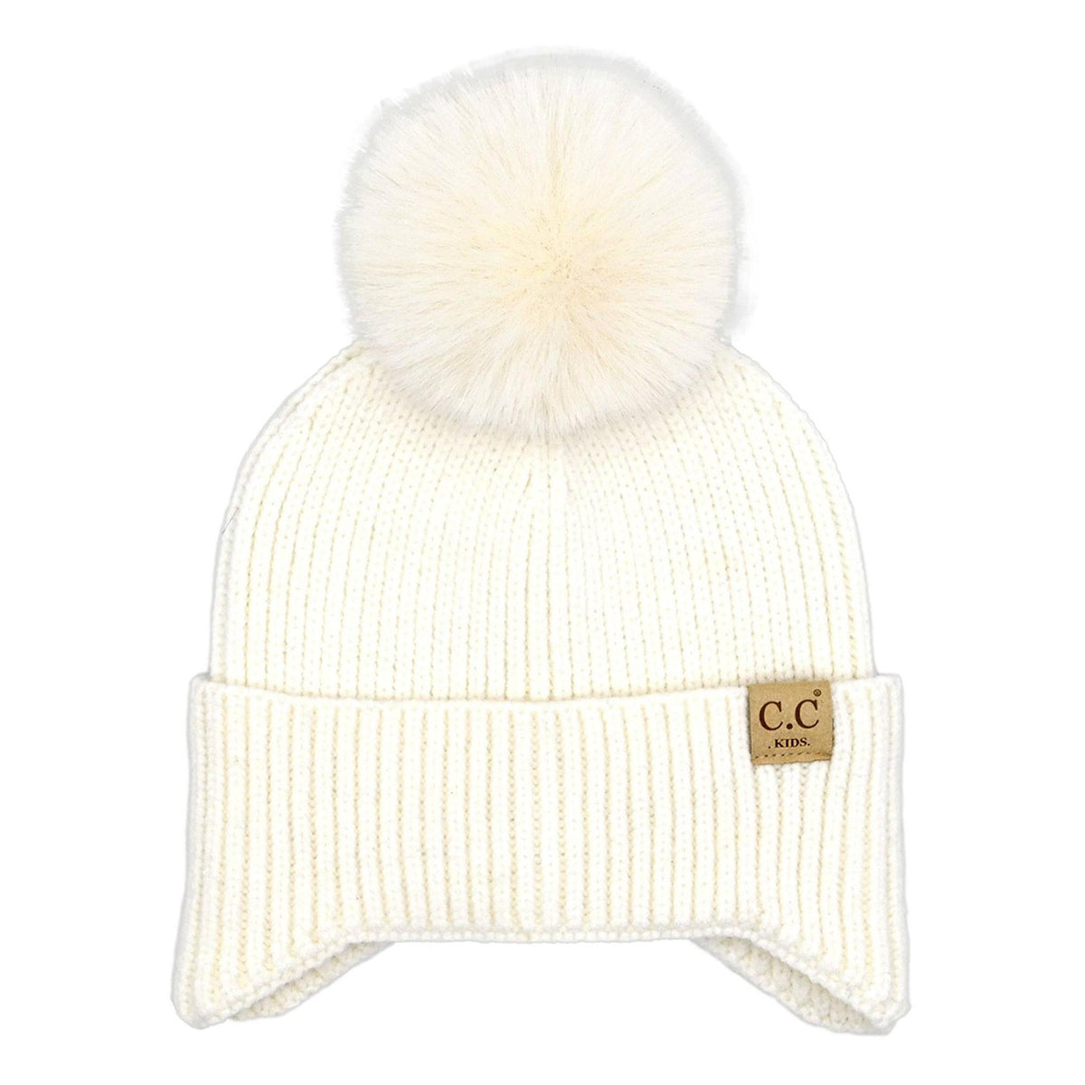 CC Toasty and Warm Pom Ear Flap Kids Beanie - Truly Contagious